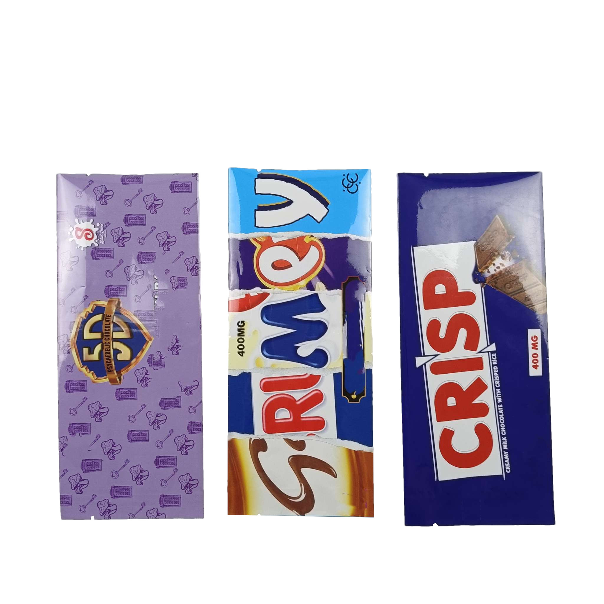 Sacchetto vuoto di proteine in polvere di zucchero e caffè con sacchetto di confezionamento sigillato sul retro