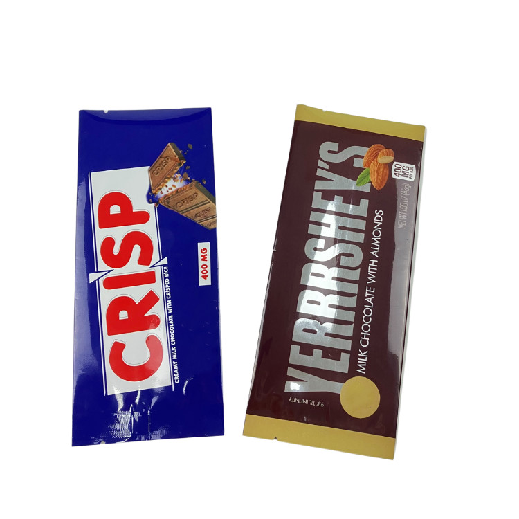 Stampato su misura di qualità alimentare Sul retro del lato sigillato Sacchetto Snack Energy Bar Imballaggio Confezione Sacchetto di cioccolato a base di funghi