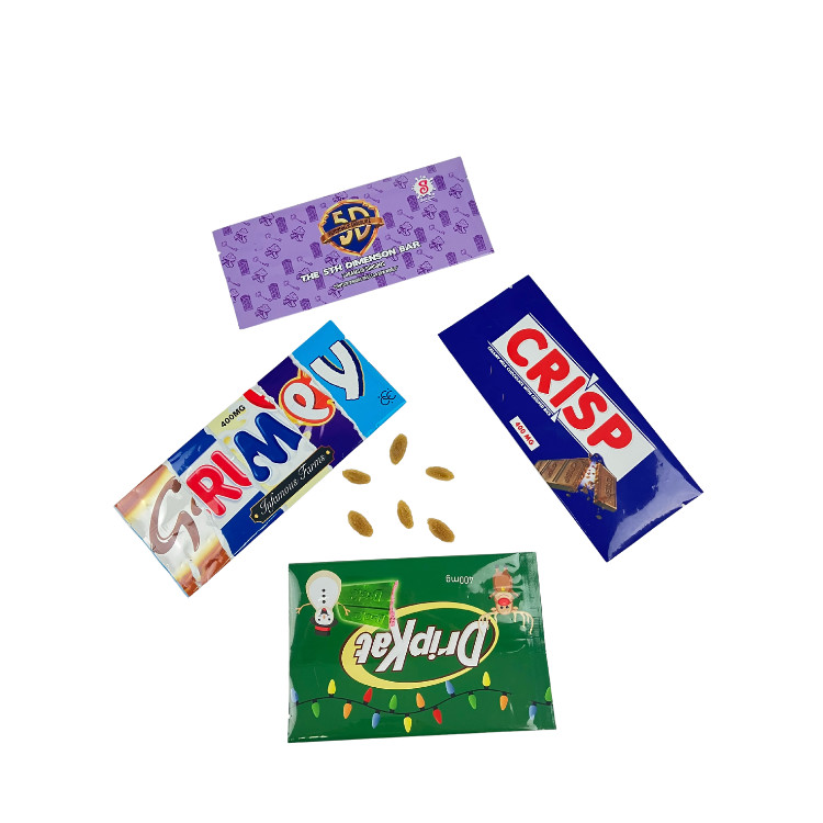 Food Back Side Seal Bag Snack Candy Packaging Chocolate Candy Bar Wrapper Personalizzato Middle Side Seal Candy Bags