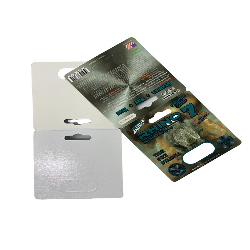 Rhino Display Blister Card Packaging con materiale di carta rivestita e design personalizzato