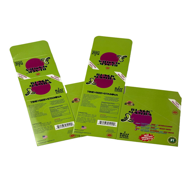 Black Mambar Pillole sessuali imballaggio Black Panther Blister Card imballaggio