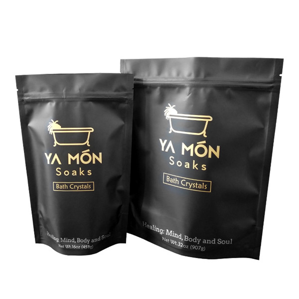 Sacchetti di foglio d'argento per sacchetto per lo scrub del corpo in piedi con cerniera sacchetto per lo scrub del corpo in piedi