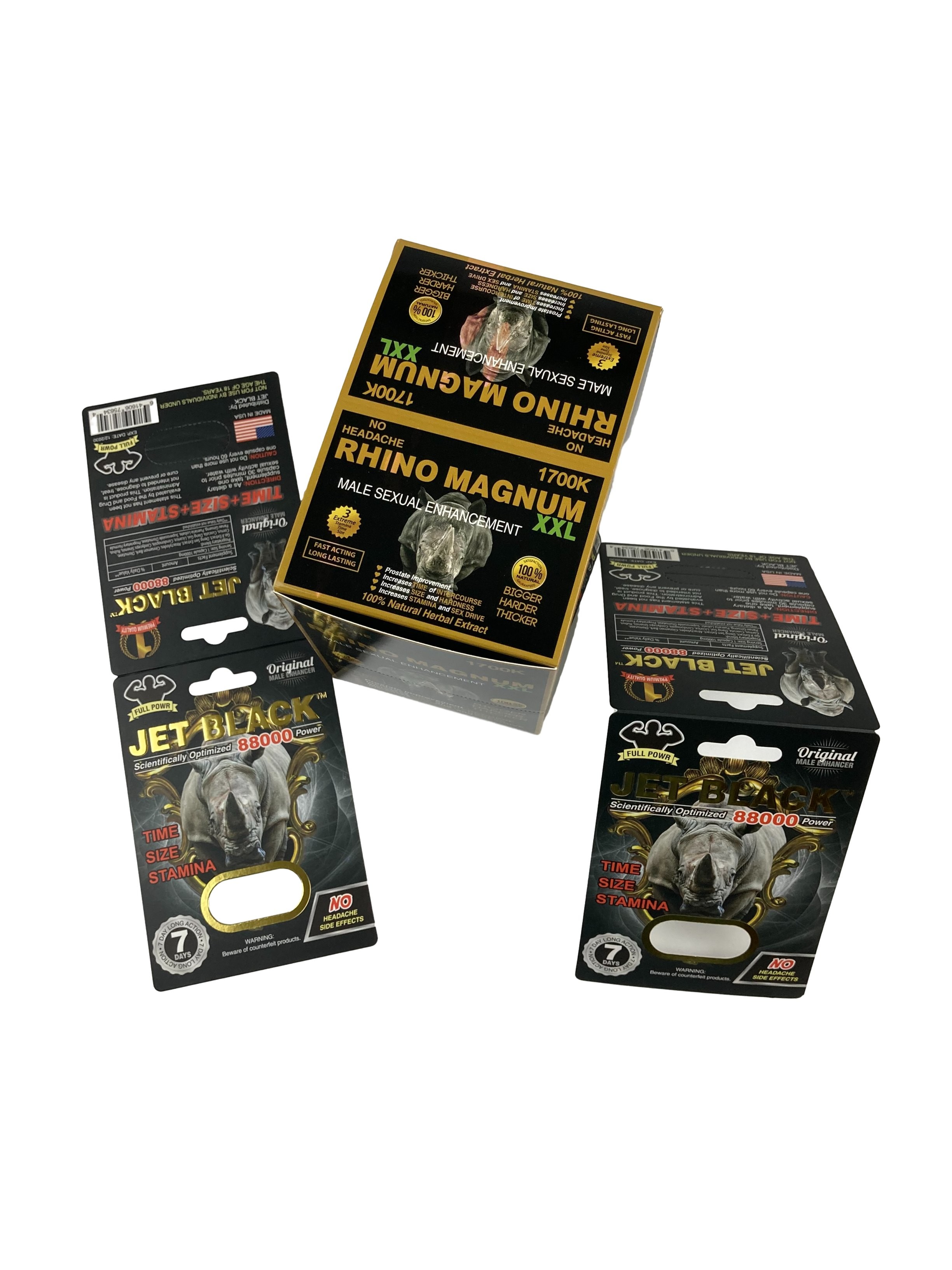 Vendita a caldo Pillole personalizzate per il miglioramento della salute Imballaggio Carta Cardino Rinoceronte Pillola Carta carta stampata con vescica