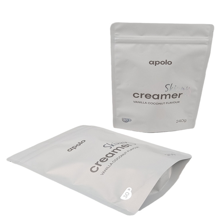 Fabbrica Fornitura di foglio di alluminio gomma Caramelle imballaggio Chiusura a prova di odore Stand Up Mylar Bag per Caffè Proteine Spezie Fl