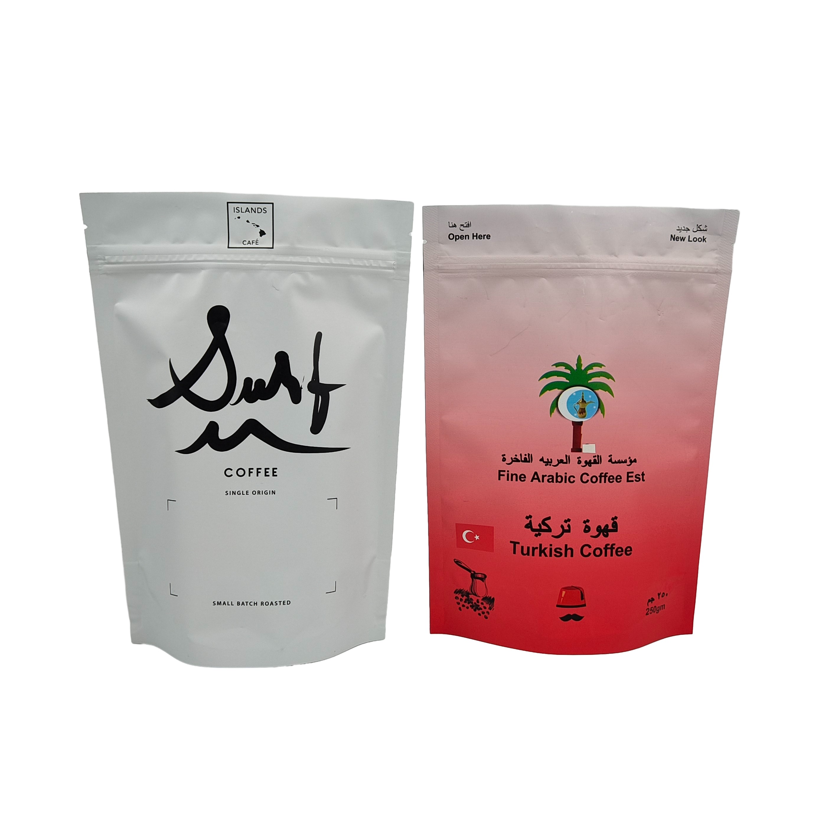 Sacchetti di imballaggio trasparenti trasparenti per vetro di qualità alimentare con ziplock stampato su misura