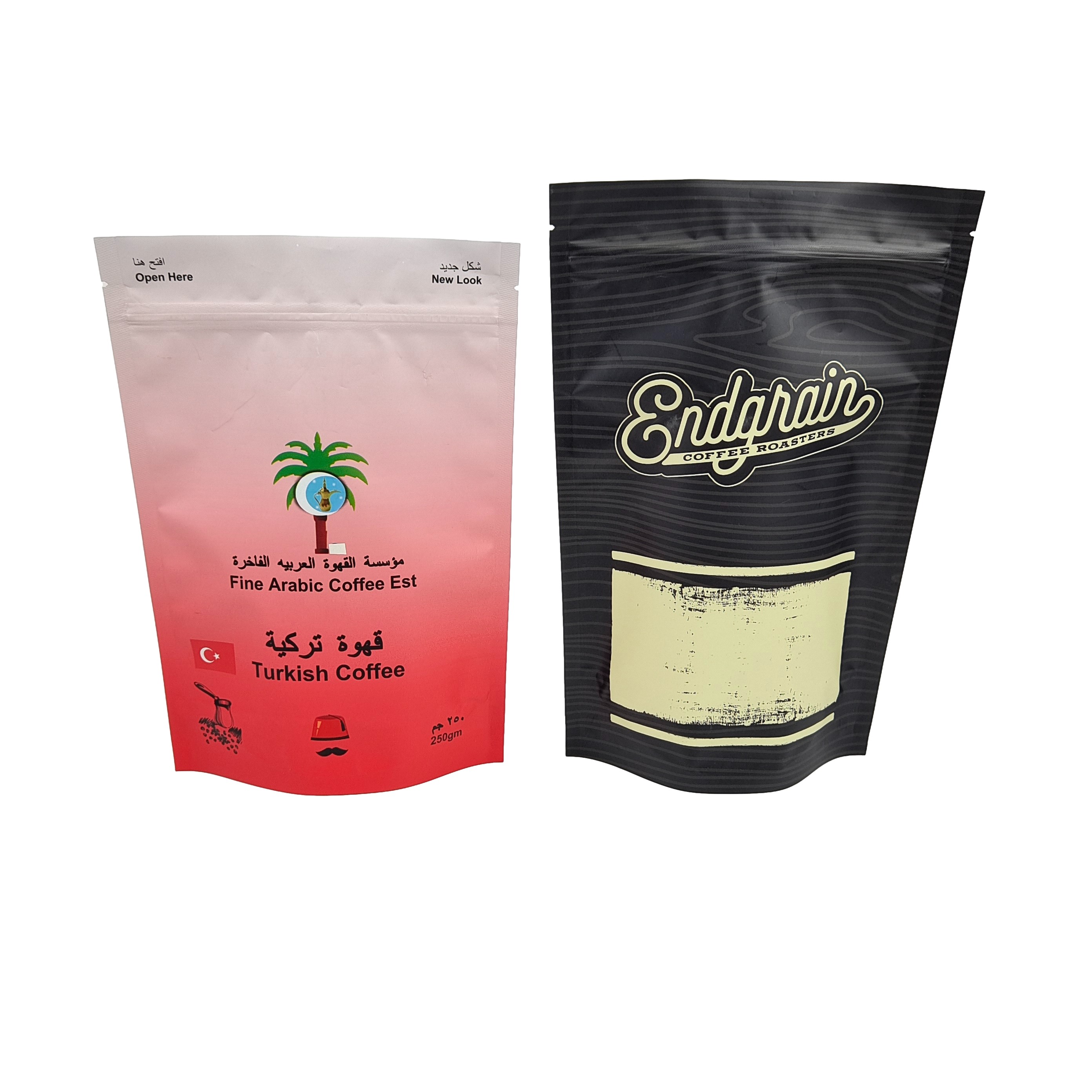 Logo personalizzato Sacchetti da caffè stand up di alta qualità con valvola facile a strappare cerniera sacchetto di alluminio