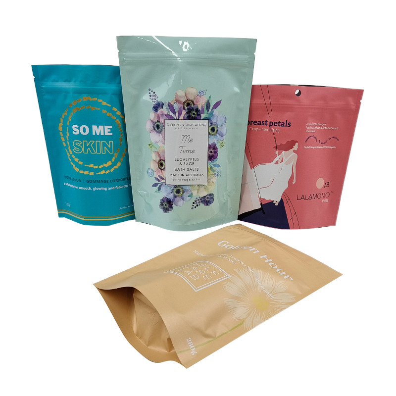 Sacchetto a cerniera per pacchetti di campioni personalizzabili e cosmetici