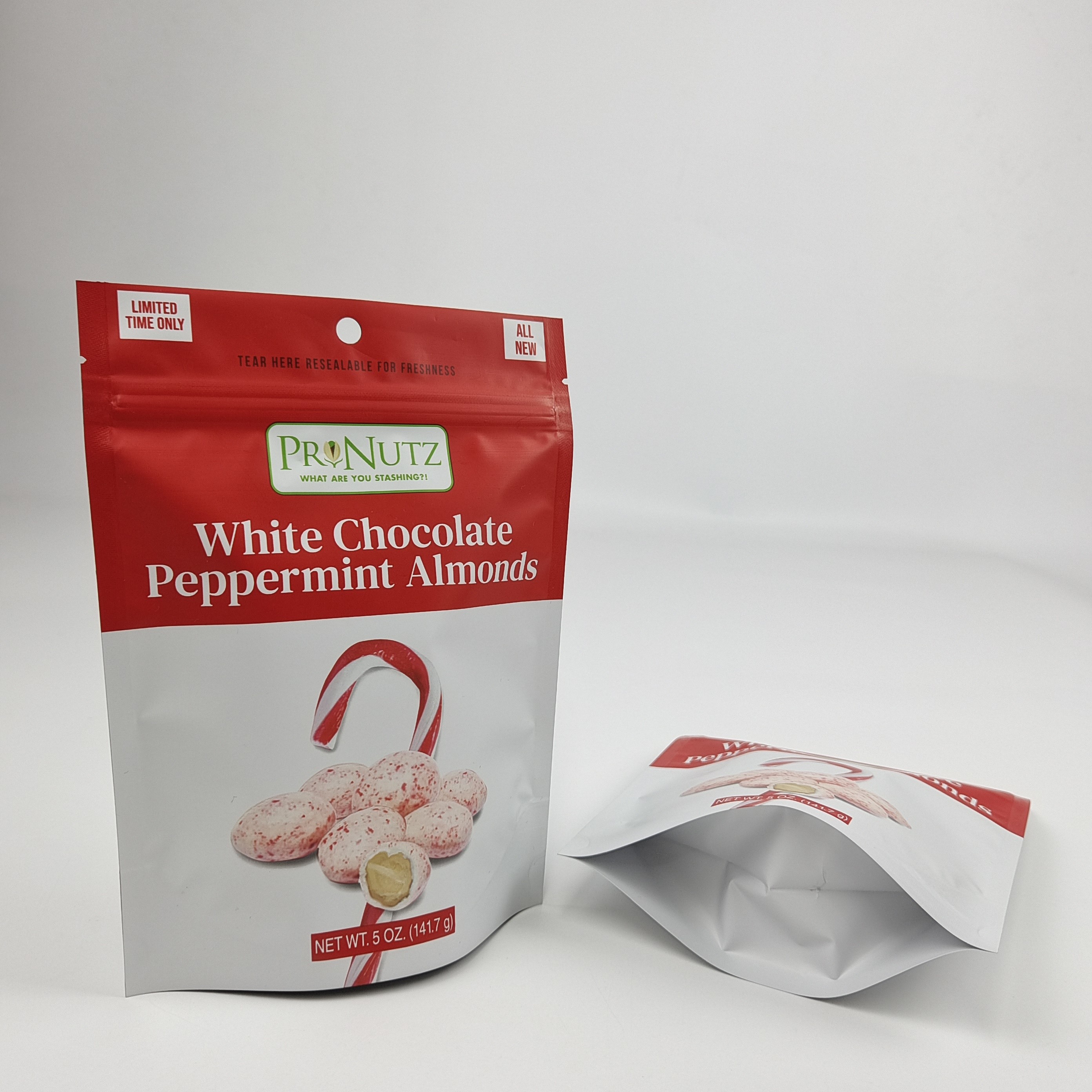 Sacchetto di cerniera di plastica ghiacciata a prova di odore a prova di umidità a prova di bassa moq stampa digitale stampato sacchetto stand up