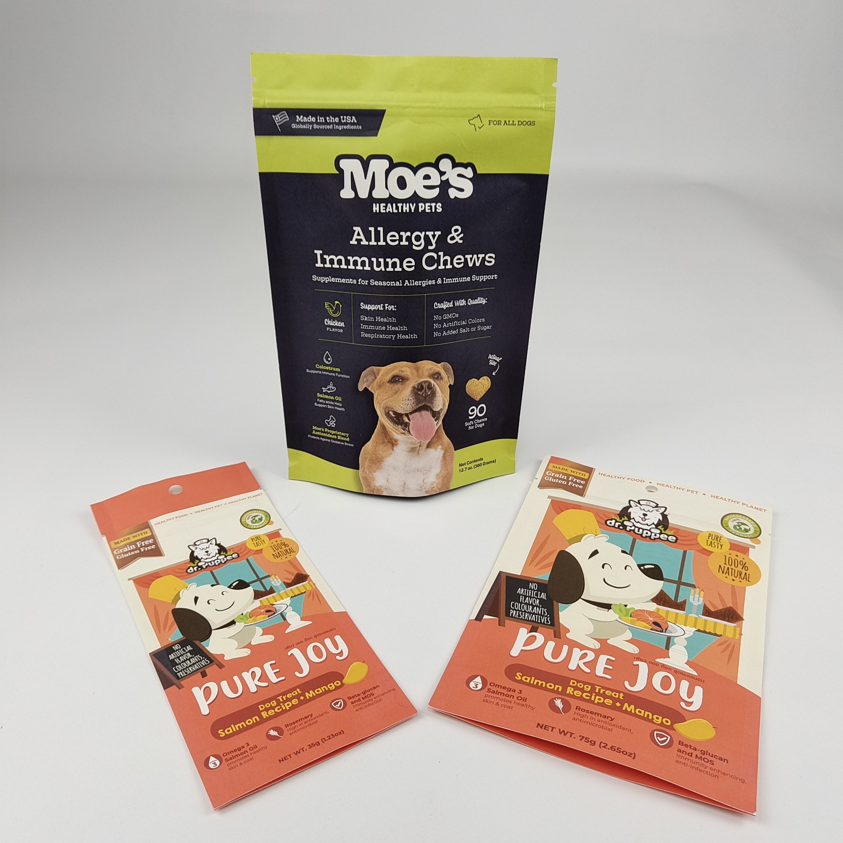 Ricaricabile, ecologico, all'ingrosso, logo personalizzato, stampa digitale, busta di carta kraft compostabile