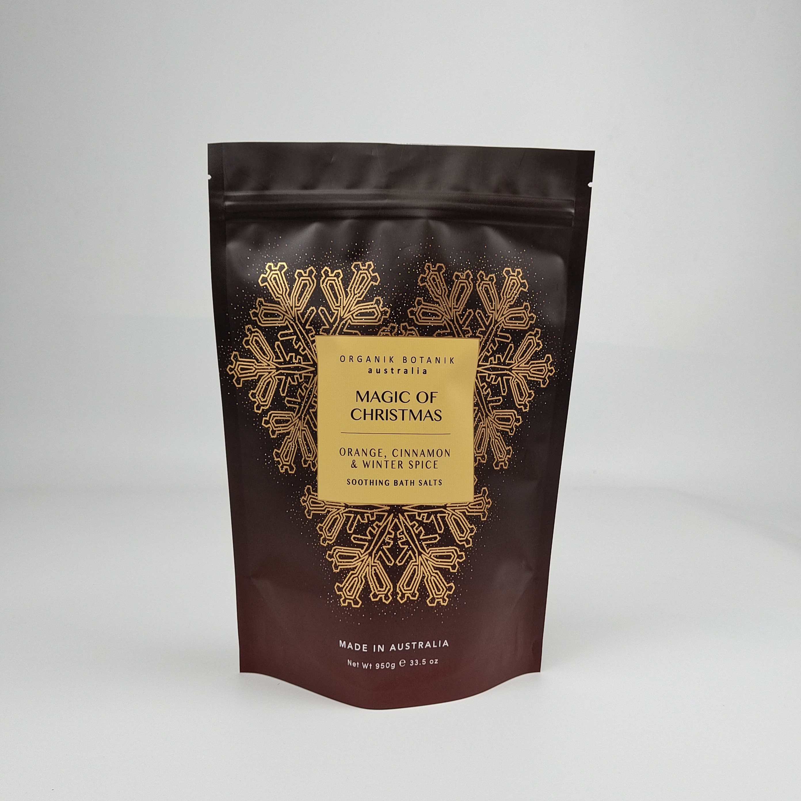 Sal di bagno stampato su misura Matte Imballaggio Zip Lock Sacchetto di plastica Bagno di bagno Sal di corpo Scrub in piedi Borsa con zip