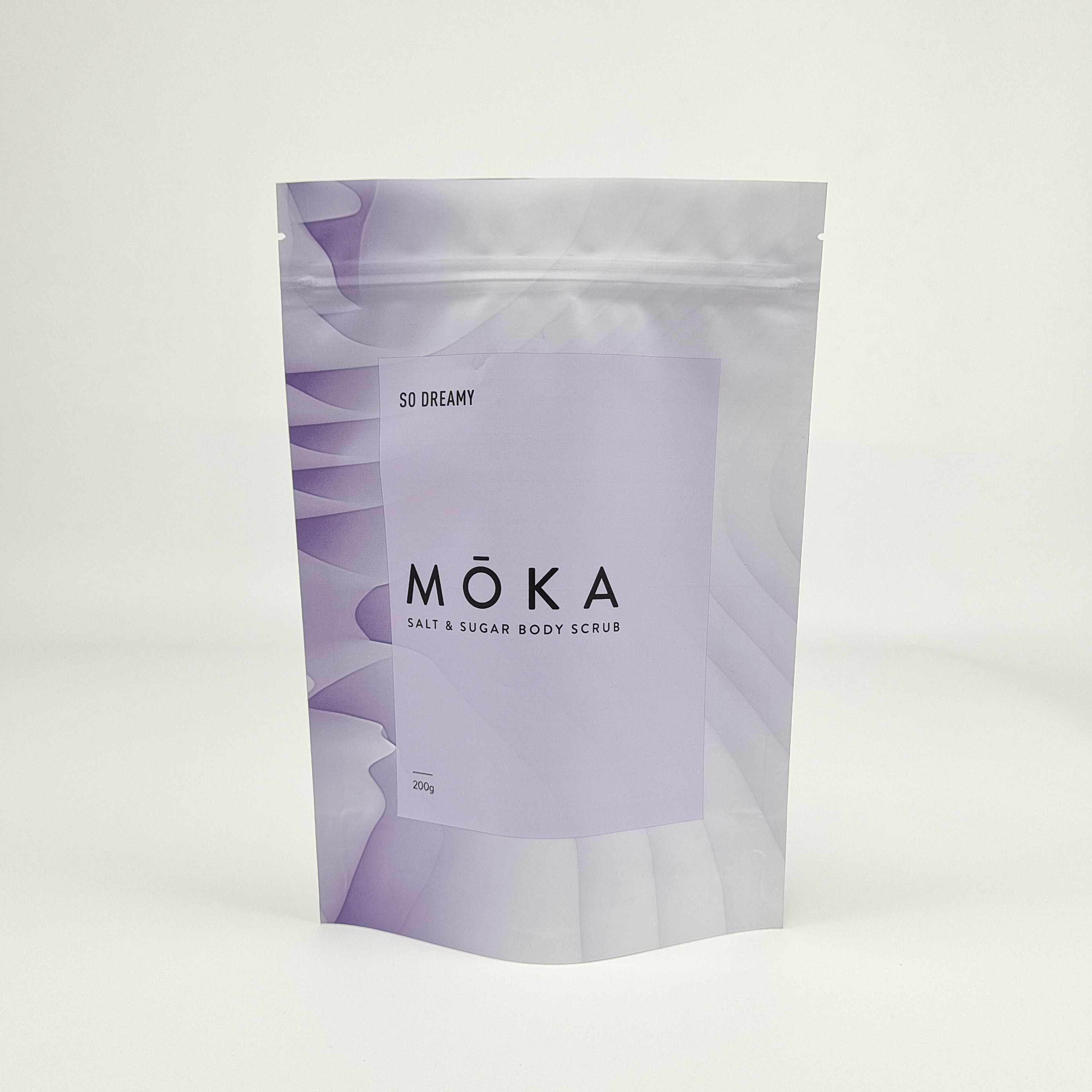 Stampa digitale personalizzata Busta di carta Kraft Stand Up Ziplock Sacchetti di foglio di alluminio per imballaggi di gomma del corpo del caffè