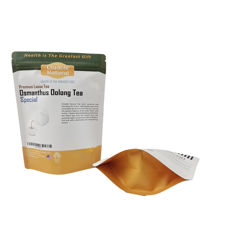 Low MOQ Stand up chiusurabile zipper Kraft Paper Bag Custom biodegradabile chiusurabile sacchetti Mylar per animali domestici