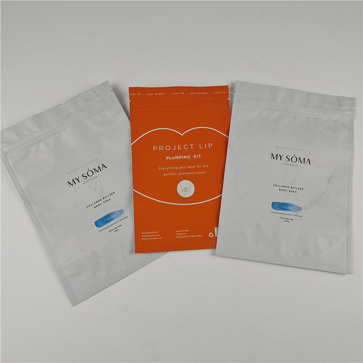 Fabbrica all'ingrosso Materiale di imballaggio alimentare Imballaggio Matt Foil di alluminio Stand Up Bag Ziplock Doypack Bag