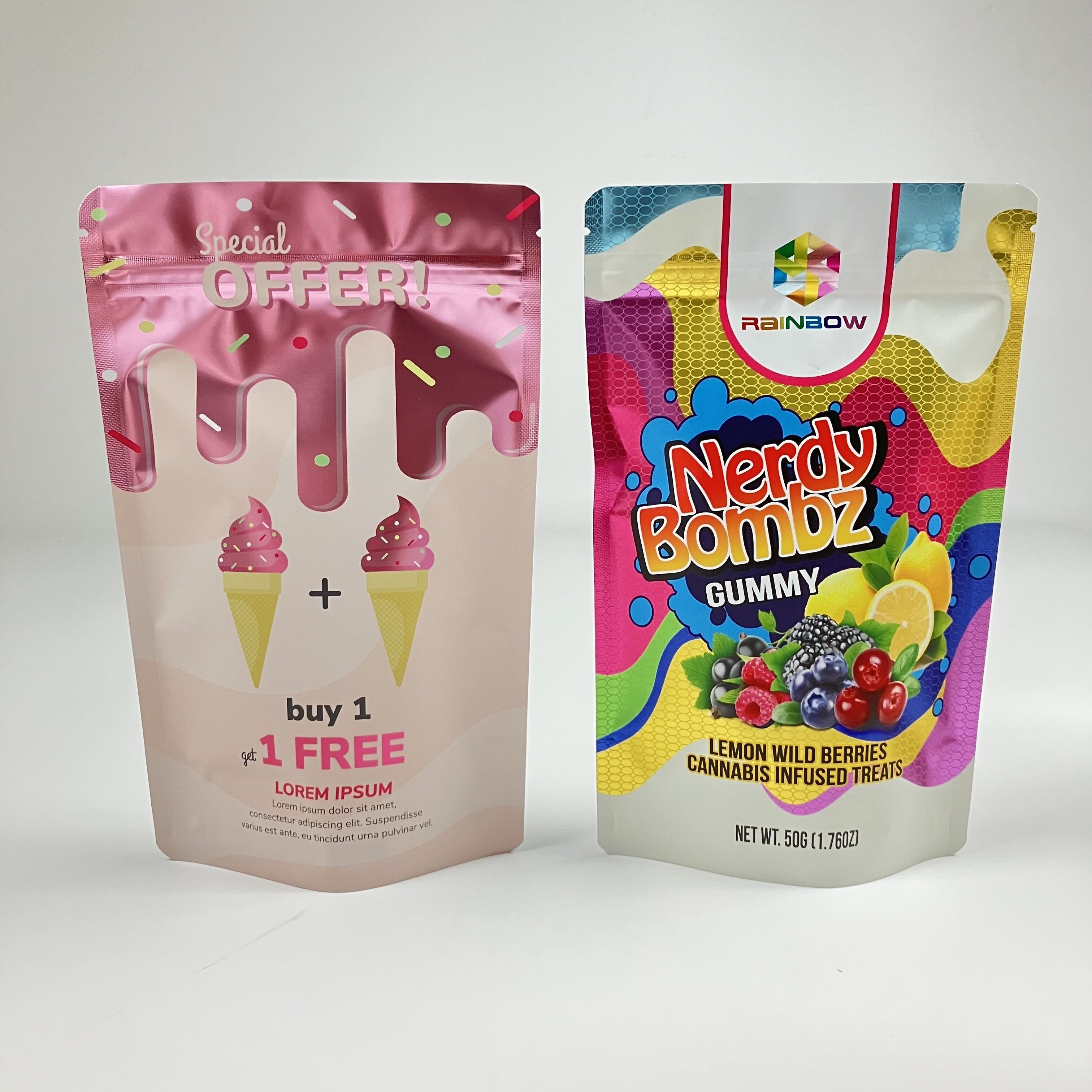 Fabbrica direttamente su misura Ricapribile Zip Lock Bag VMPET Proof Odor Food Grade Stand Up Zipper Bag