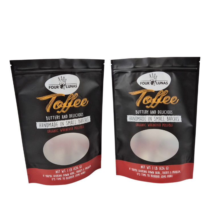 Caratteristica di taglio: sacchetto per alimenti per animali con design trasparente e chiusura a cerniera