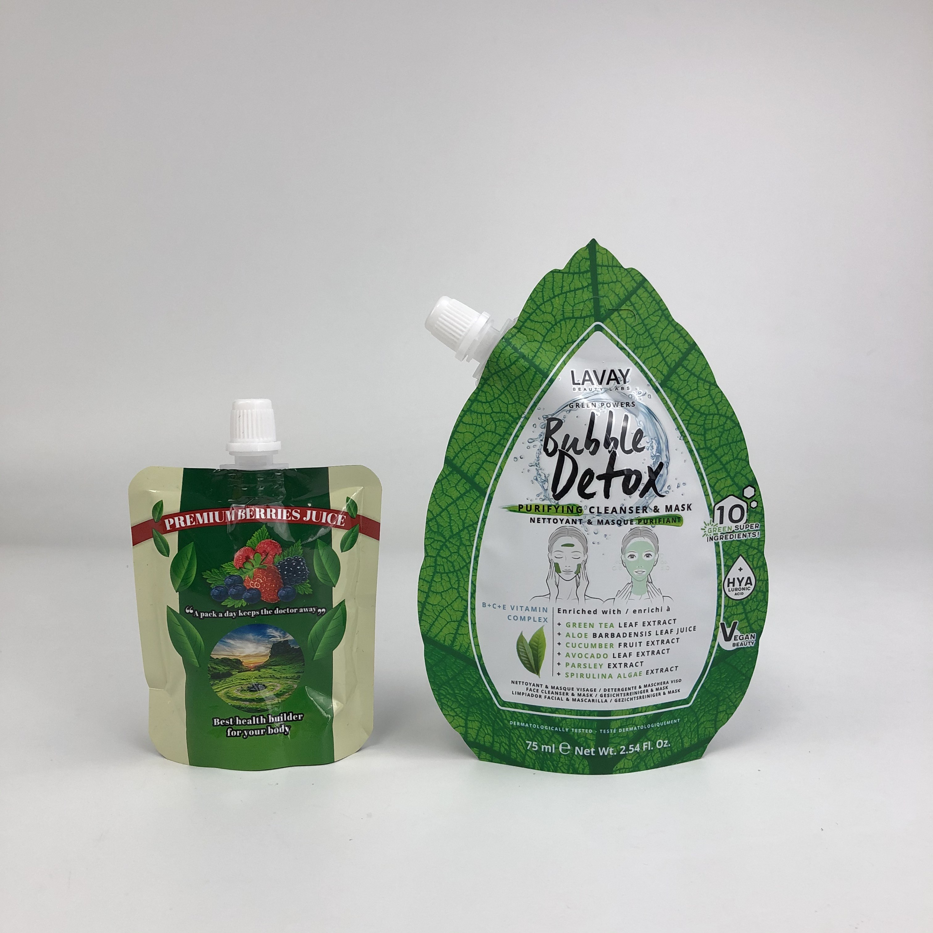 Logo personalizzato di alta qualità stampato Nuovo design borse di scarico riutilizzabili cibo bevande succo contenitore di latte sacchetti sigillabili