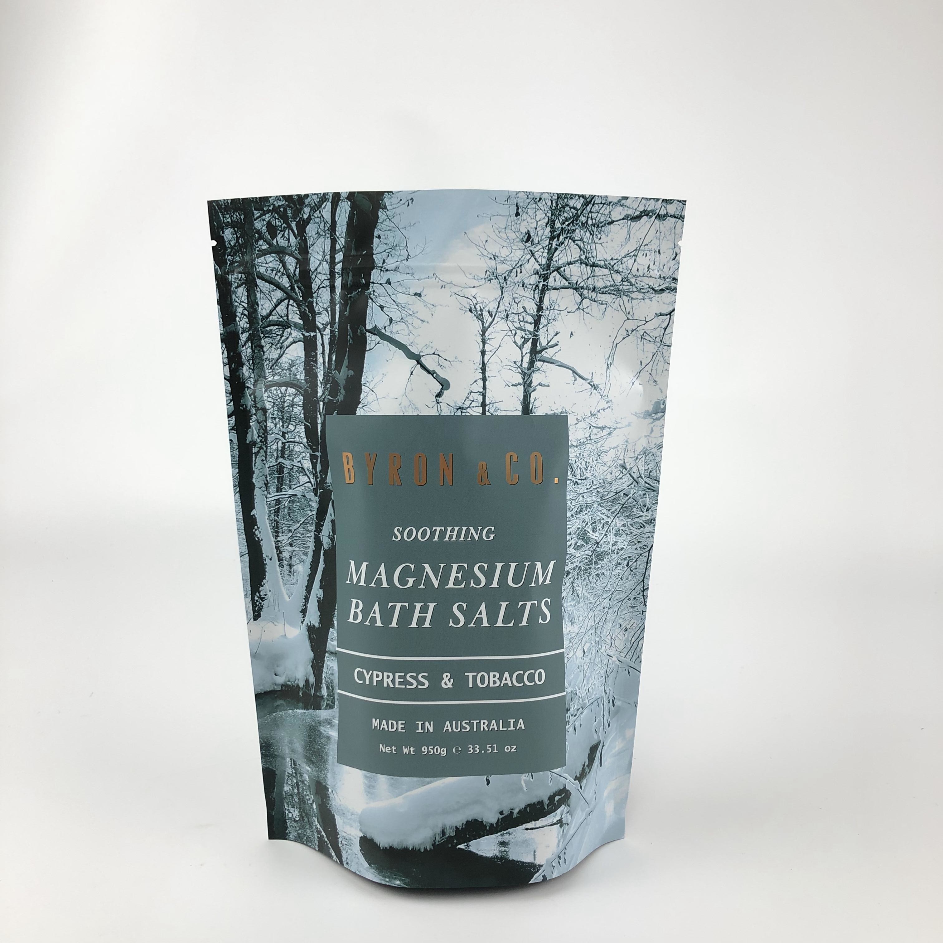 Vari formati di pacchetti di campioni di foglio per sacchi di sale da bagno Mylar all'interno dell'articolo