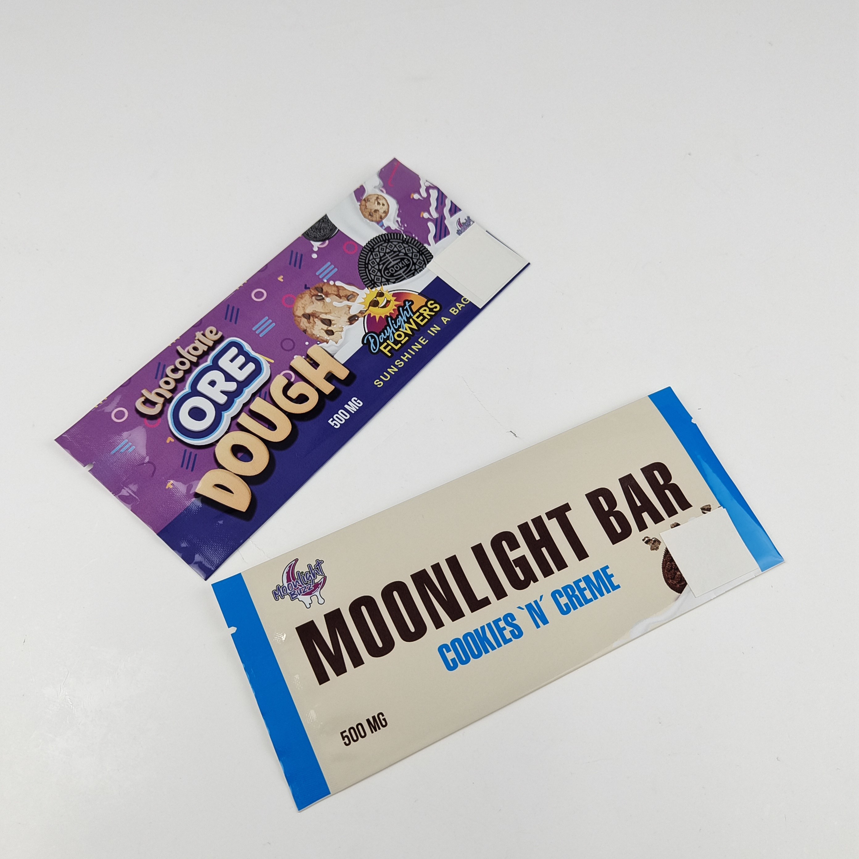 Imballaggi di fogli di cartone ecologici stampati su misura Borse a piedi Barrette energetiche di cioccolato Biscotti Imballaggi per snack