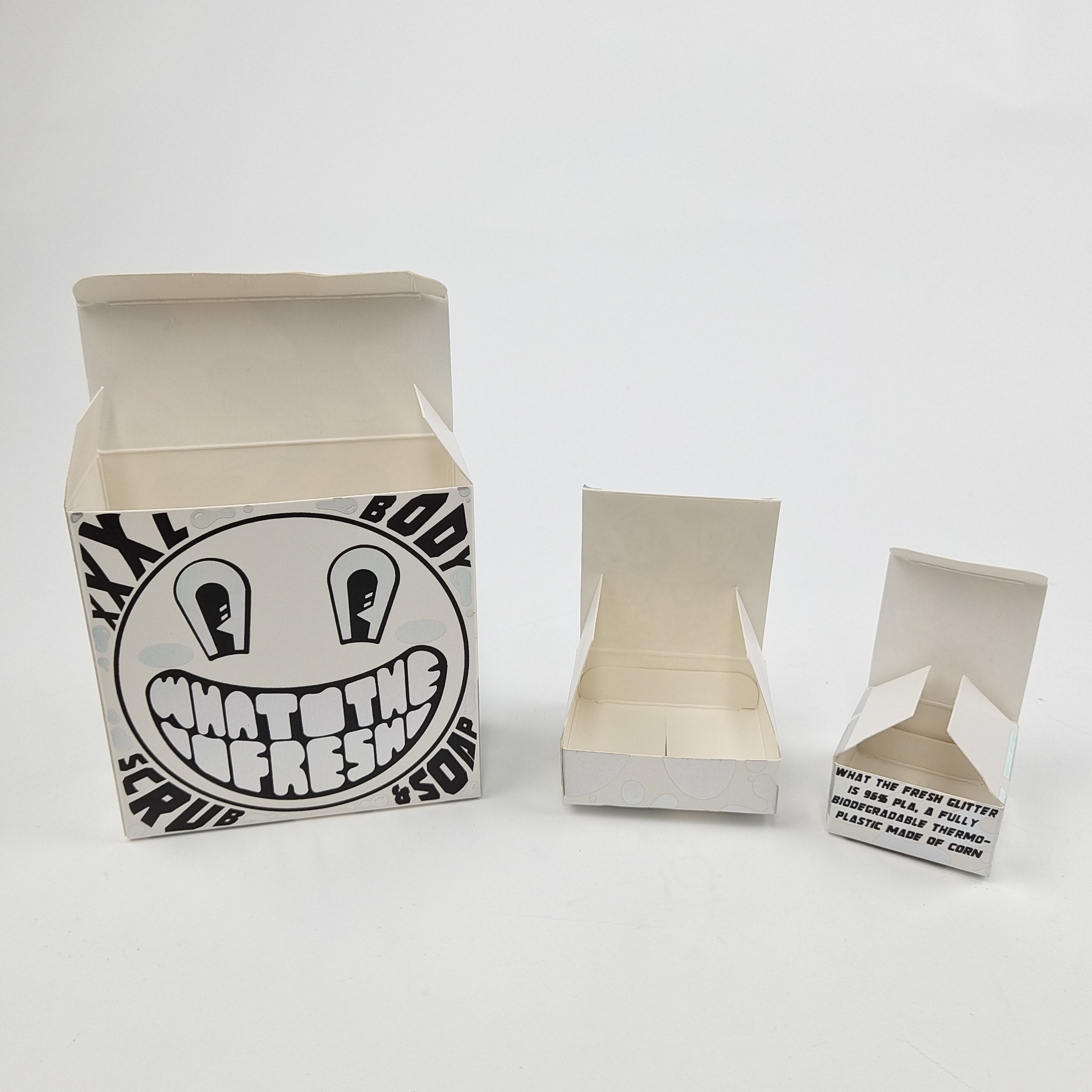 Scatola di carta di cartone bianca per campioni cosmetici di olio di argan