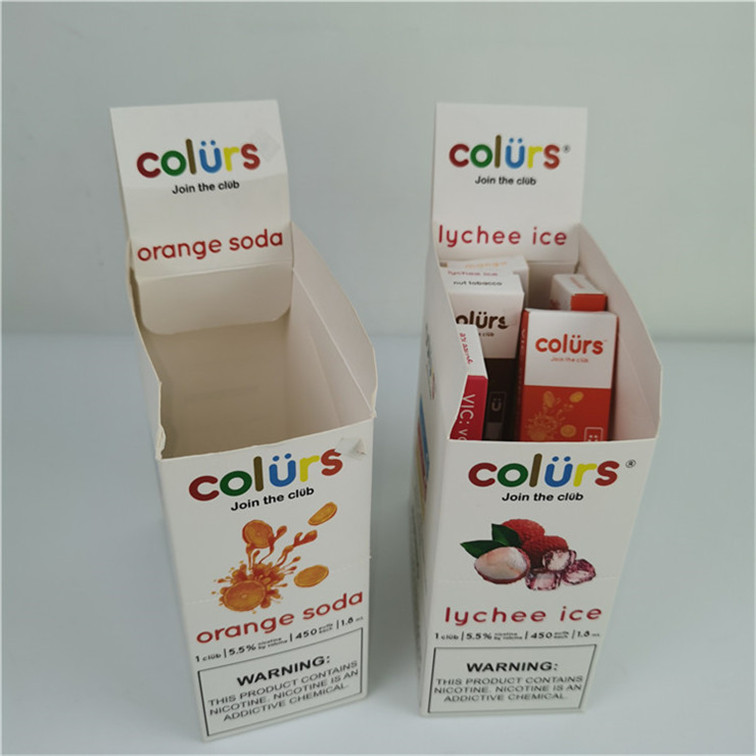 Display box in cartone con logo personalizzato a caldo