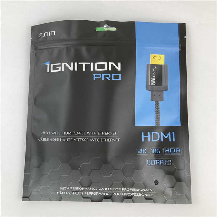 Sacchetto di imballaggio Mylar sigillato su tre lati sacchetto piatto con cerniera accettato fino a 10 colori disponibili