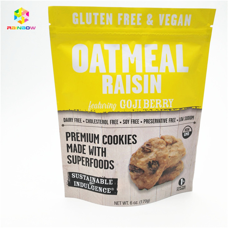 Materiale ecologico e sicuro Sacchetti di imballaggio per snack accettati fino a 10 colori disponibili