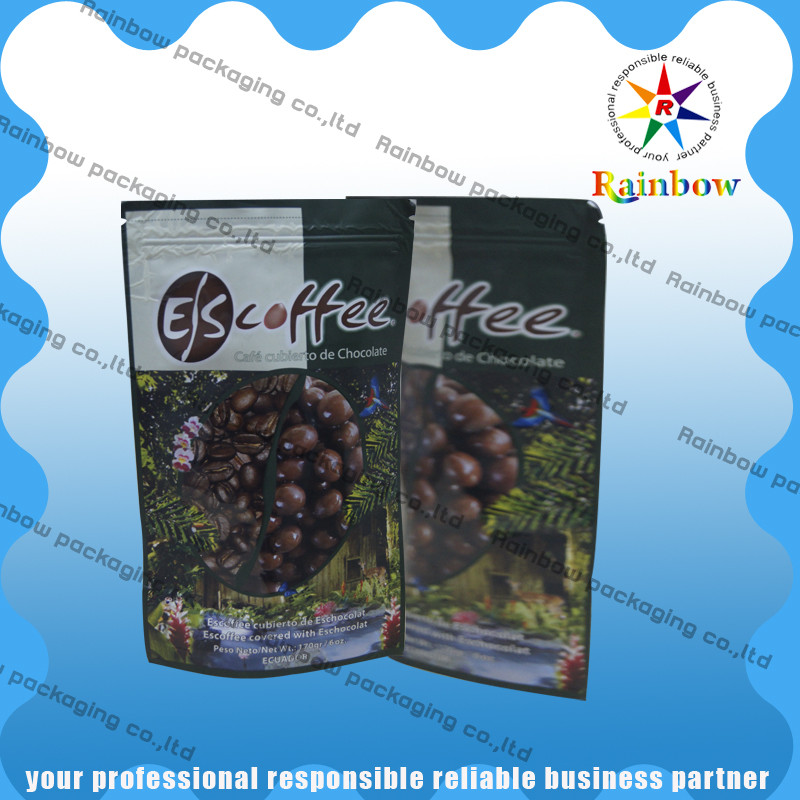 Bustine di tè del di alluminio che imballano con il fondo a chiusura lampo e rotondo