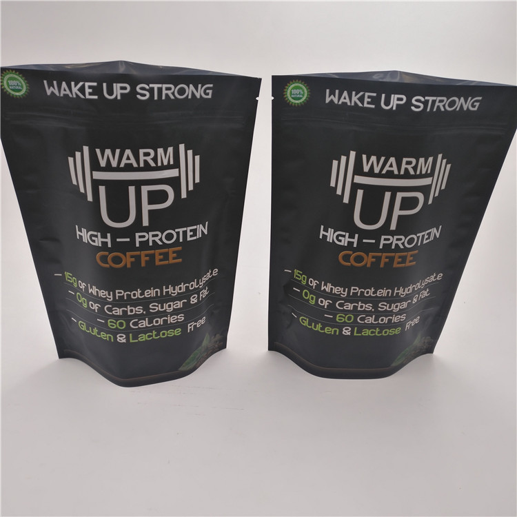 Il commestibile riutilizzabile sta sui sacchetti di plastica che imballano le borse di caffè della stagnola 250g 500g 1kg