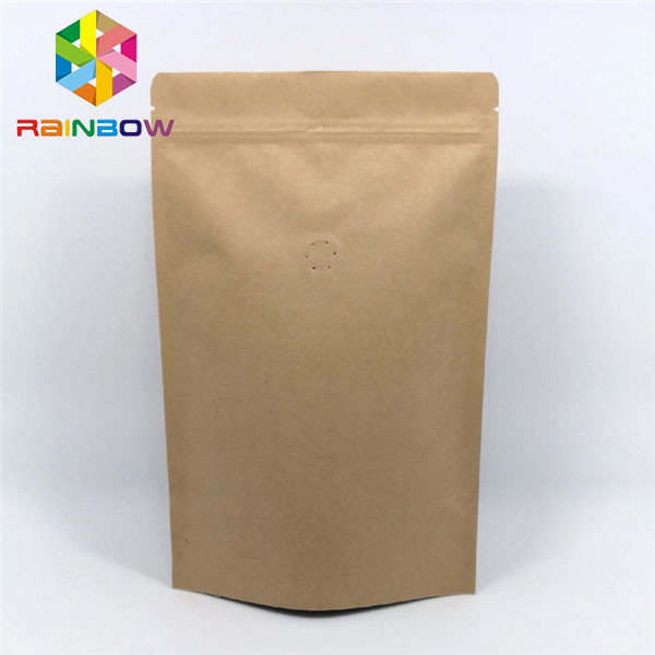 Stia sui sacchi di carta su misura borsa di plastica della carta kraft di Brown Con la serratura dello zip per il chicco di caffè
