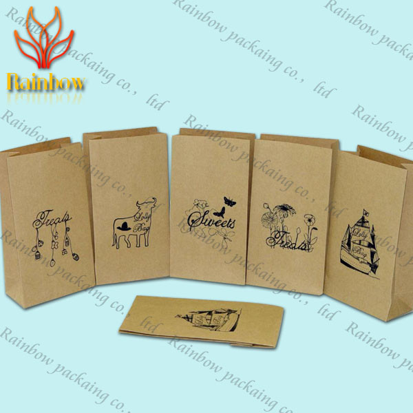 Ecologico stia sui sacchi di carta su misura Kraft di Brown per comperare