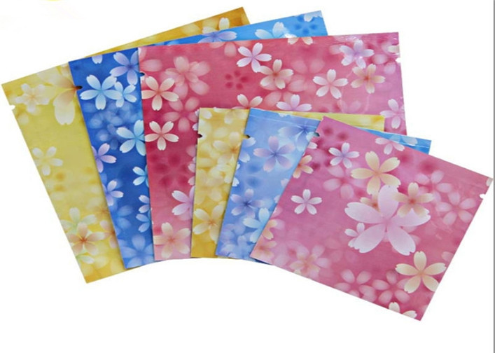 Borsa cosmetica su misura di colore rosa sigillata tre lati che imballa per la maschera