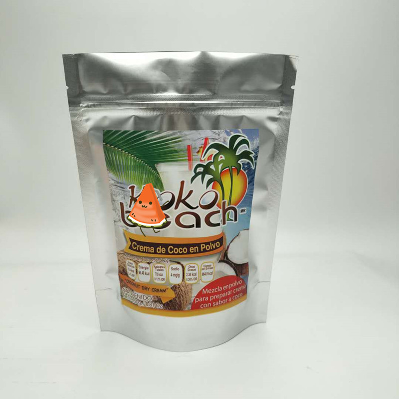 I sacchetti di plastica su misura di dimensione che imballano, stanno sulla borsa del di alluminio