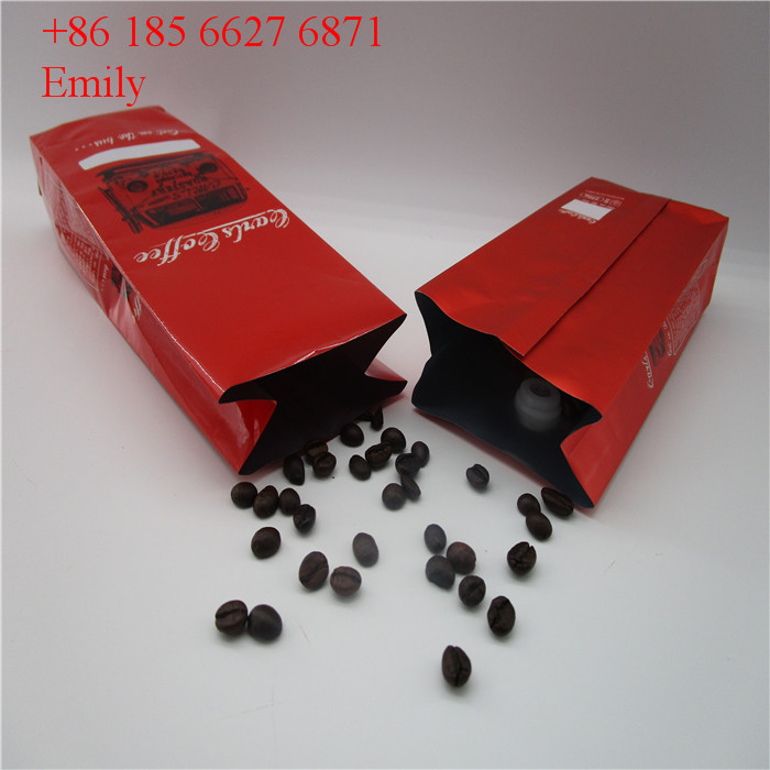 Zipper il sacchetto della stagnola che imballa 250g 500g con il degassamento delle valvole unidirezionali