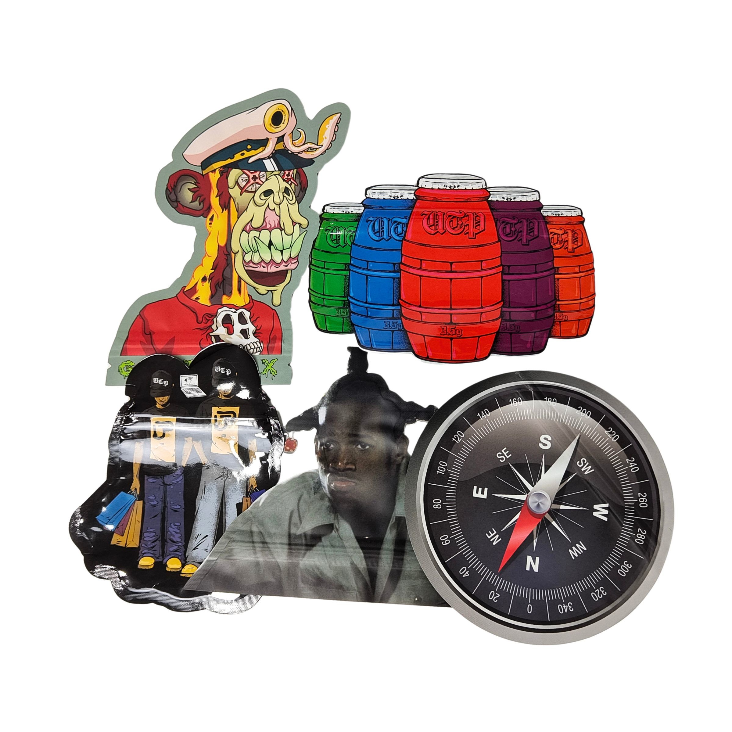 Sacchetti Mylar Comestibili da 3,5g con Chiusura a Zip, a Forma Speciale, per Caramelle, Erbe, Biscotti, Gommose, Confezionamento