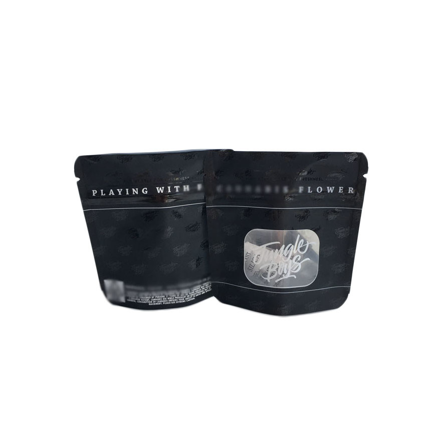 Sacchetti di plastica della superficie opaca del nero che imballano finestra anteriore trasparente UV del punto la chiara