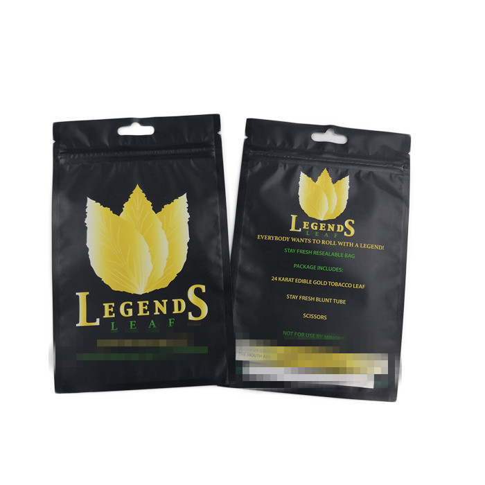 Busta per imballaggio di incenso alle erbe riciclabile a prova di umidità per stampa a rotocalco con chiusura a zip a prova di odore