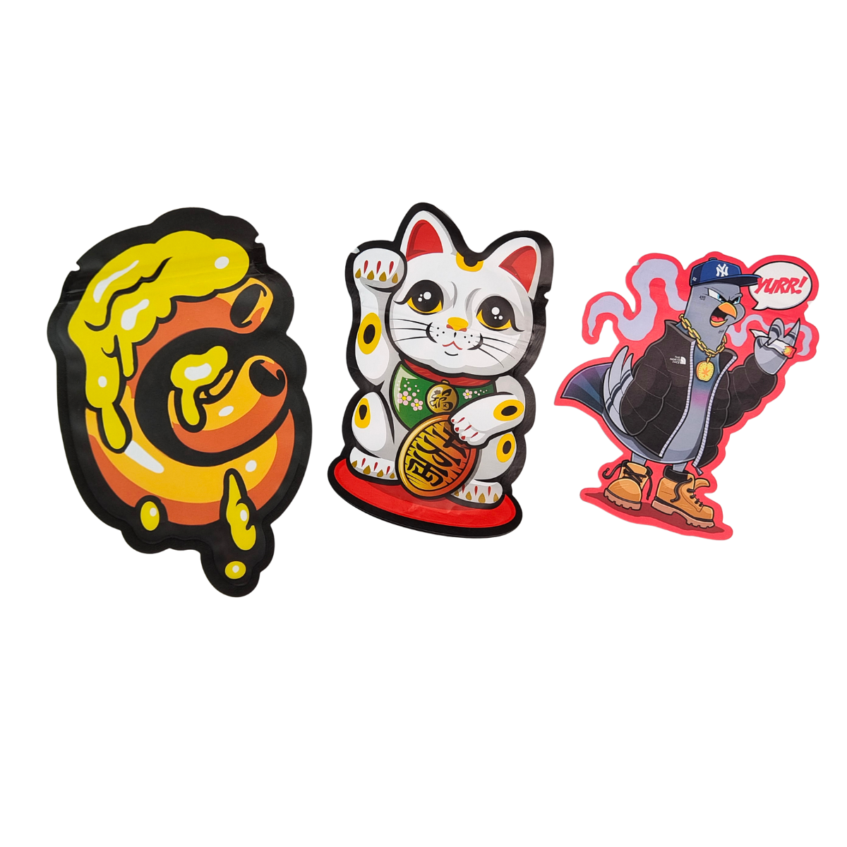 Busta in Mylar olografica a tenuta su 3 lati a prova di bambino, in lamina di alluminio per confezionamento snack