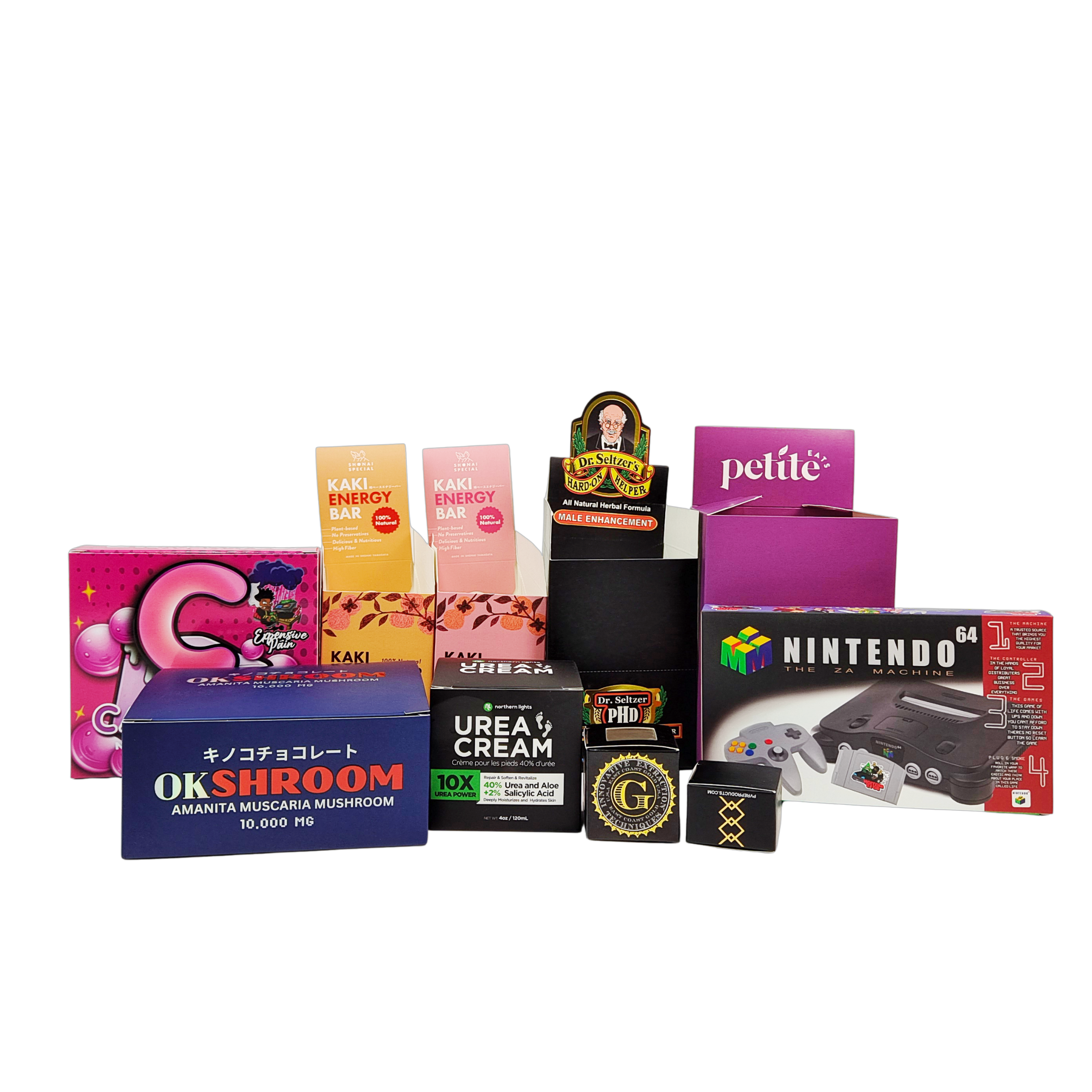 Scatola di carta Kraft pieghevole personalizzata con cartone da 350 g per il bancone al dettaglio