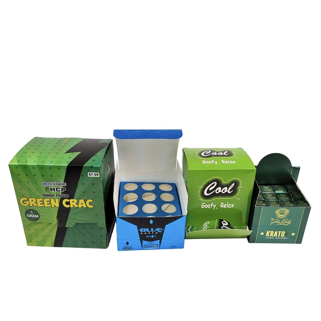 Carta Kraft riciclabile Cartone Kraft Kraft per snack per biscotti Bar energetica Cartone cosmetico Contatore di visualizzazione Imballaggio Spugna