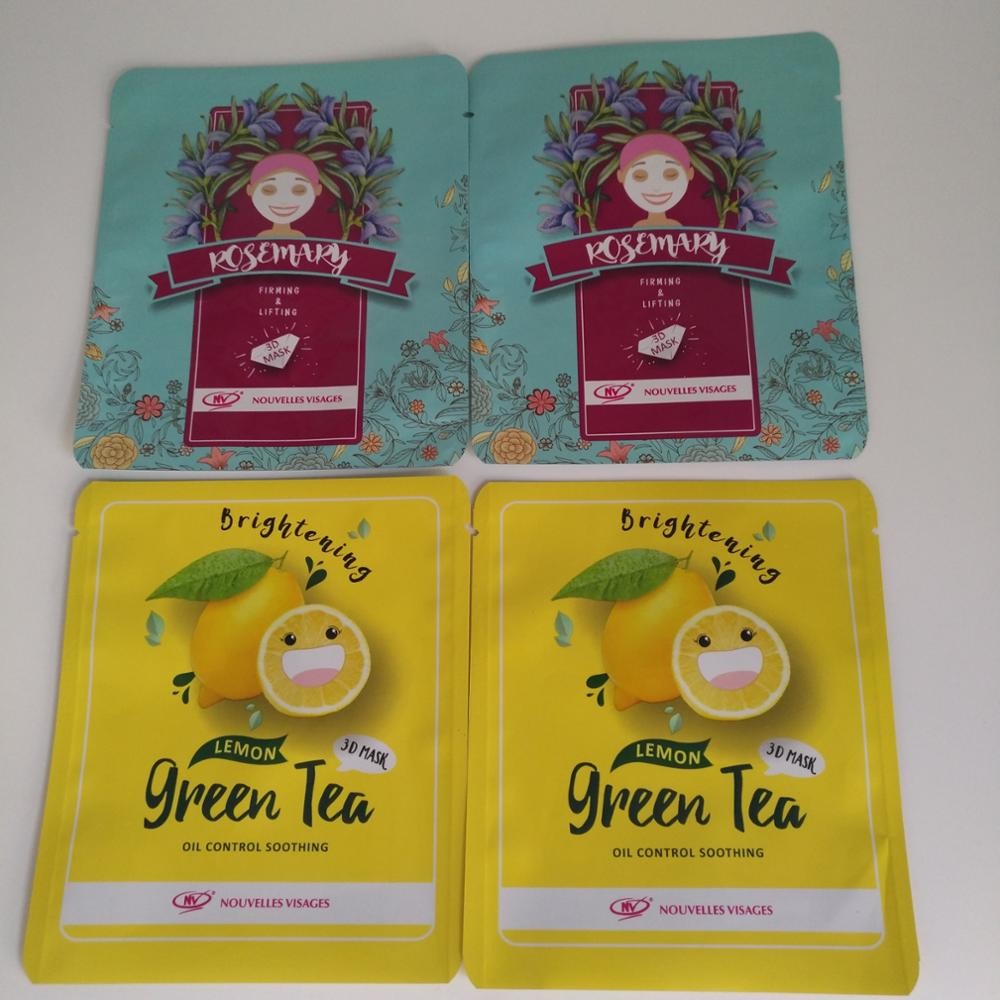 Matte Maschera per il viso di plastica confezionata Con taglio olografico con cerniera laser