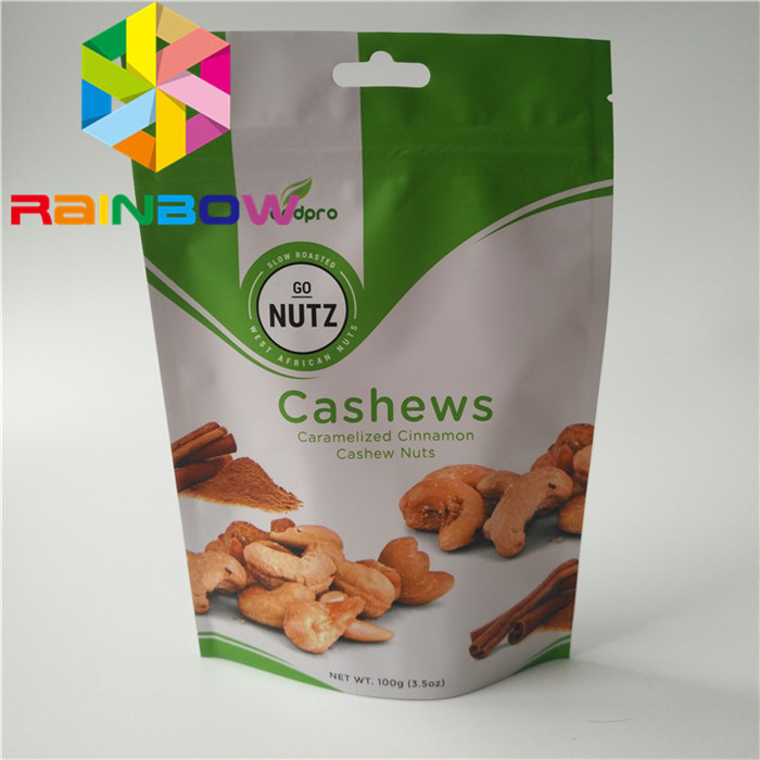 Imballaggio per snack personalizzato laminato in foglio 100 g Mylar k Per biscotti / frutta secca