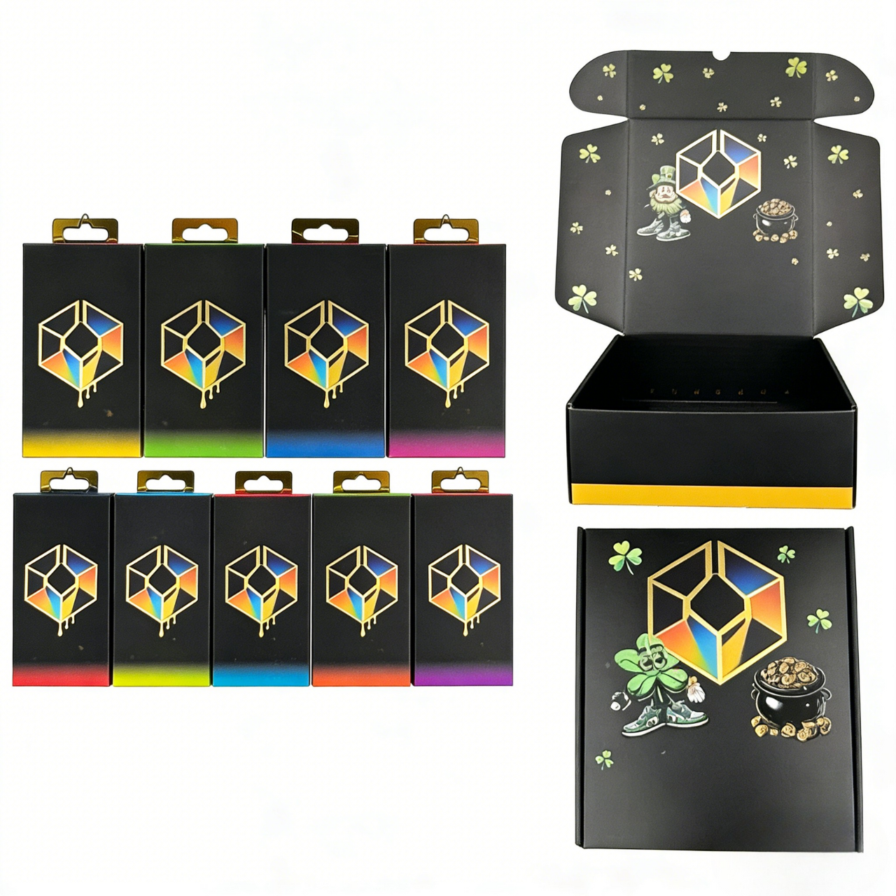 Custom Luxury Recycled Materials Paper Box with Magnetic Closure and Customizable Inserts for Gift Packaging
