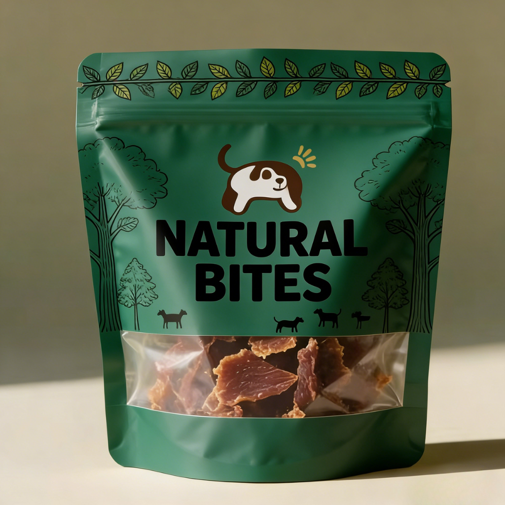 Busta Mylar Stand-Up Personalizzata, Richiudibile, a Prova di Umidità per Alimenti per Animali Domestici, per Snack per Cani