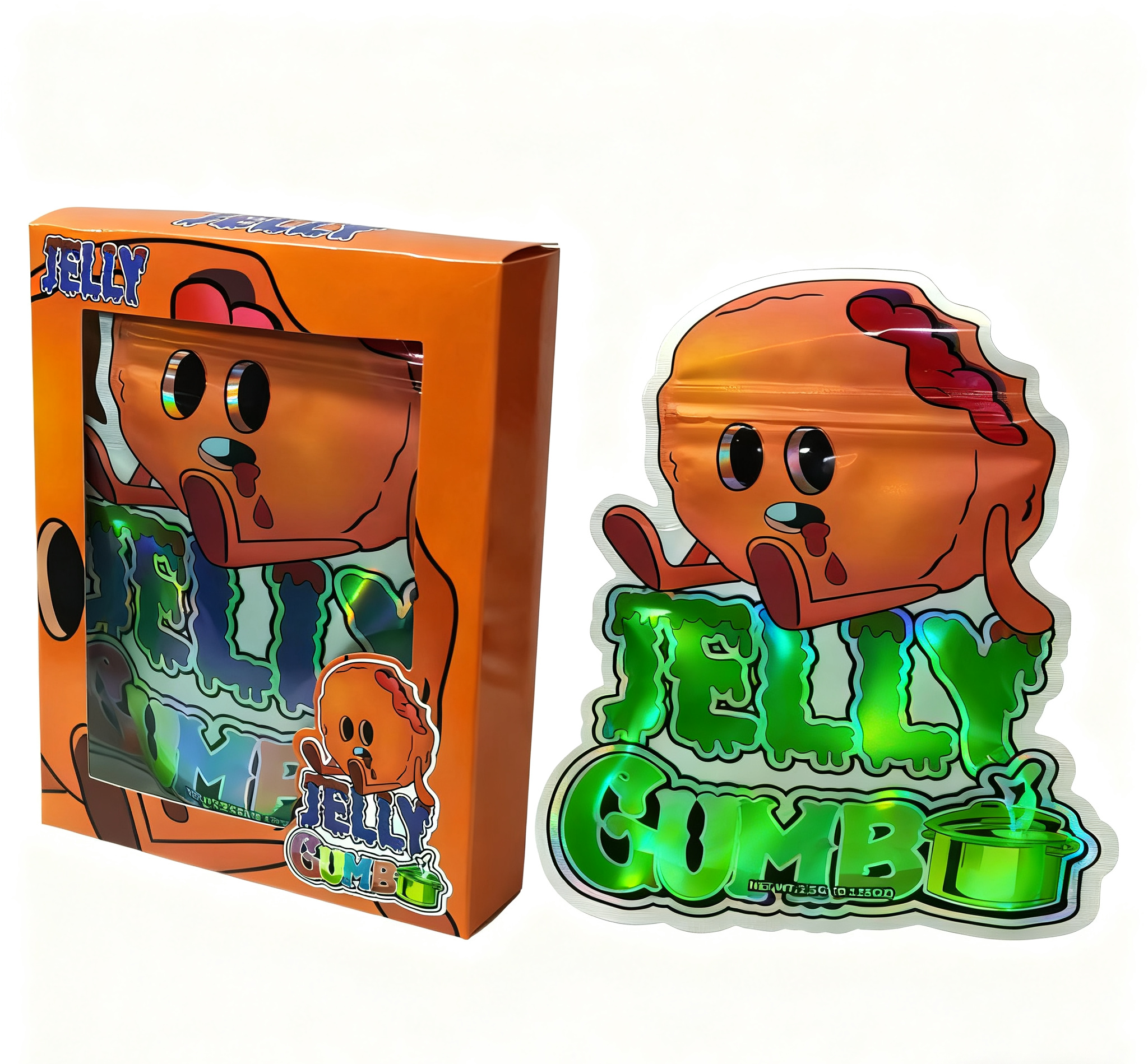 Sacchetti Mylar Richiudibili da 3,5g Personalizzati per Confezioni di Snack Stand Up Pouches