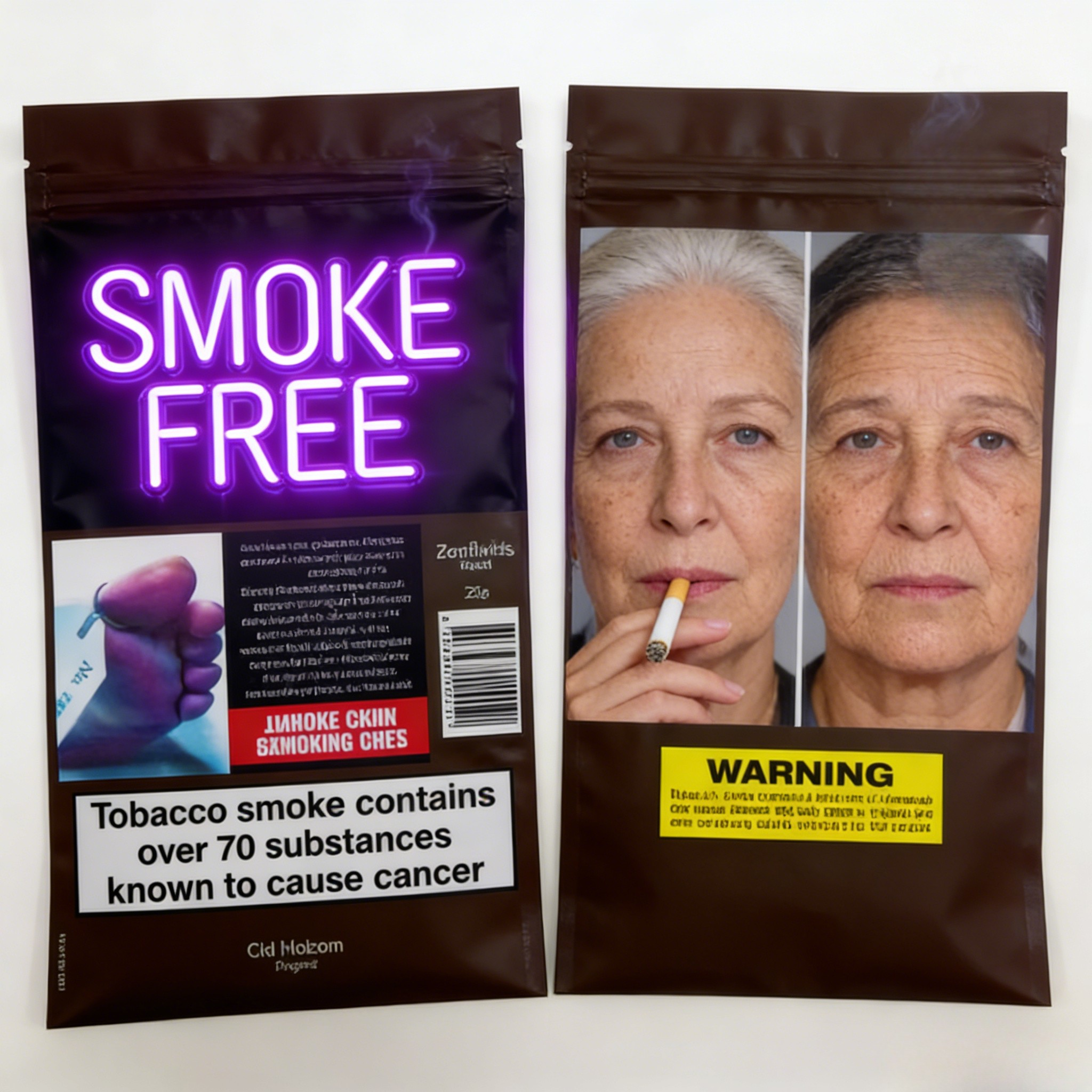 Busta per sigarette richiudibile con 3 guarnizioni laterali 25g 30g 40g 50g 100g Borsa per sigarette con foglie da fumo Borsa per tabacco con cerniera