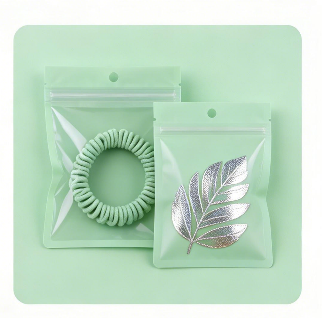 Sacchetti di plastica PE personalizzati per gioielli orecchini antiossidazione riciclabile unilaterale sacchetto di stoccaggio a cerniera trasparente