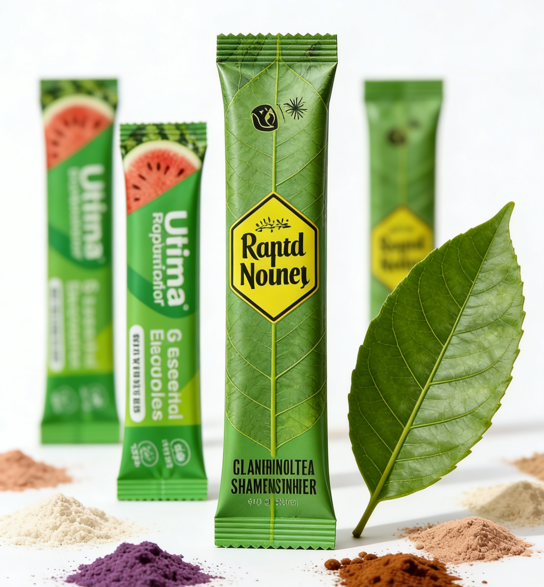 Bustina di polvere di collagene in polvere di tè al latte personalizzata 1g 3g 5g Bustina per alimenti con cerniera laminata in PET riciclabile termosaldabile