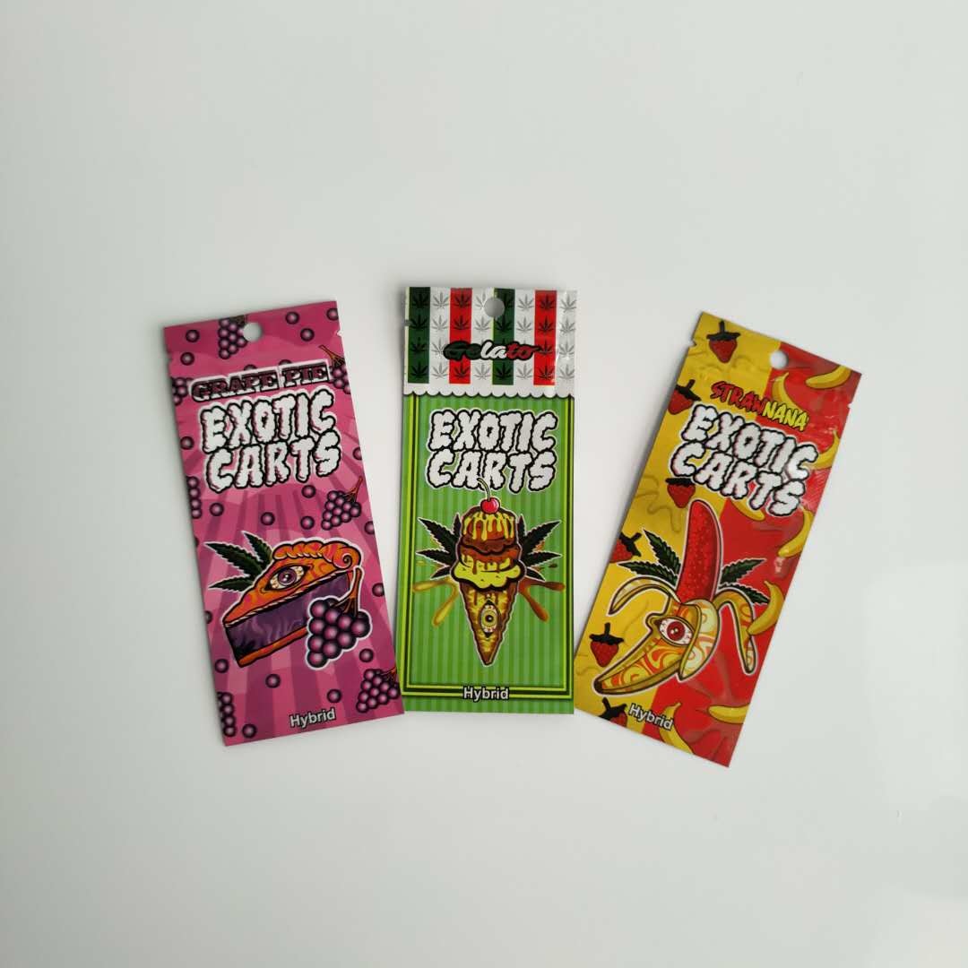 Tre sacchetti di plastica sigillati lato che imballano la borsa di cartuccia risigillabile della penna dell'olio di Vape dello zip