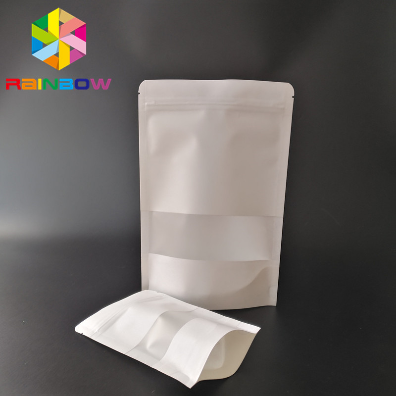 Stia sulla borsa bianca della carta kraft del sacchetto che imballa la serratura della chiusura lampo del pacchetto di Doy per la polvere delle proteine del latte