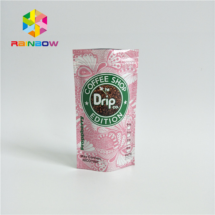 L'imballaggio materiale laminato dei sacchetti di plastica a chiusura lampo sta sulle borse con una valvola di modo